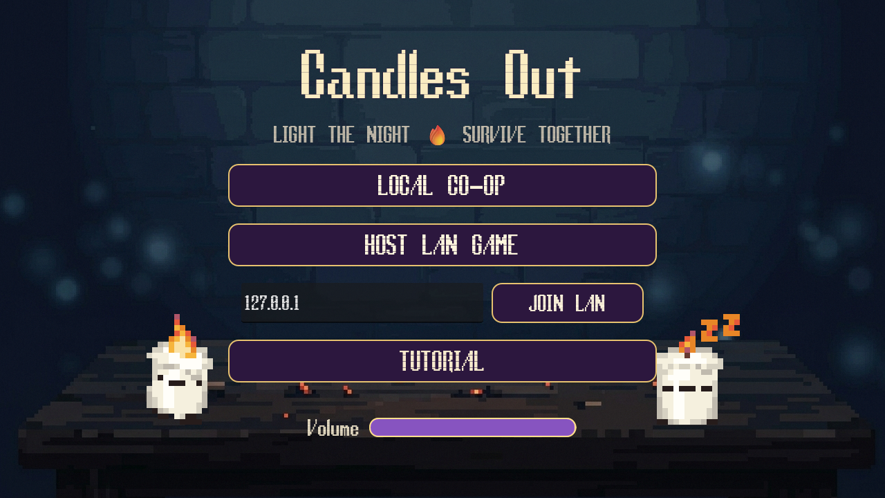 Candles Out main menu