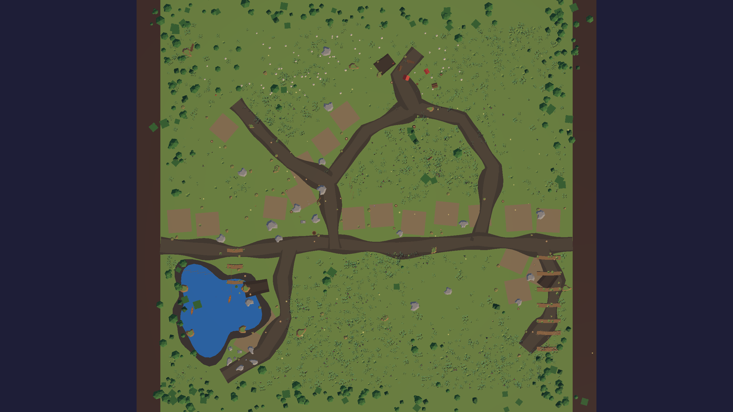 Topological plan view of settlement spread network