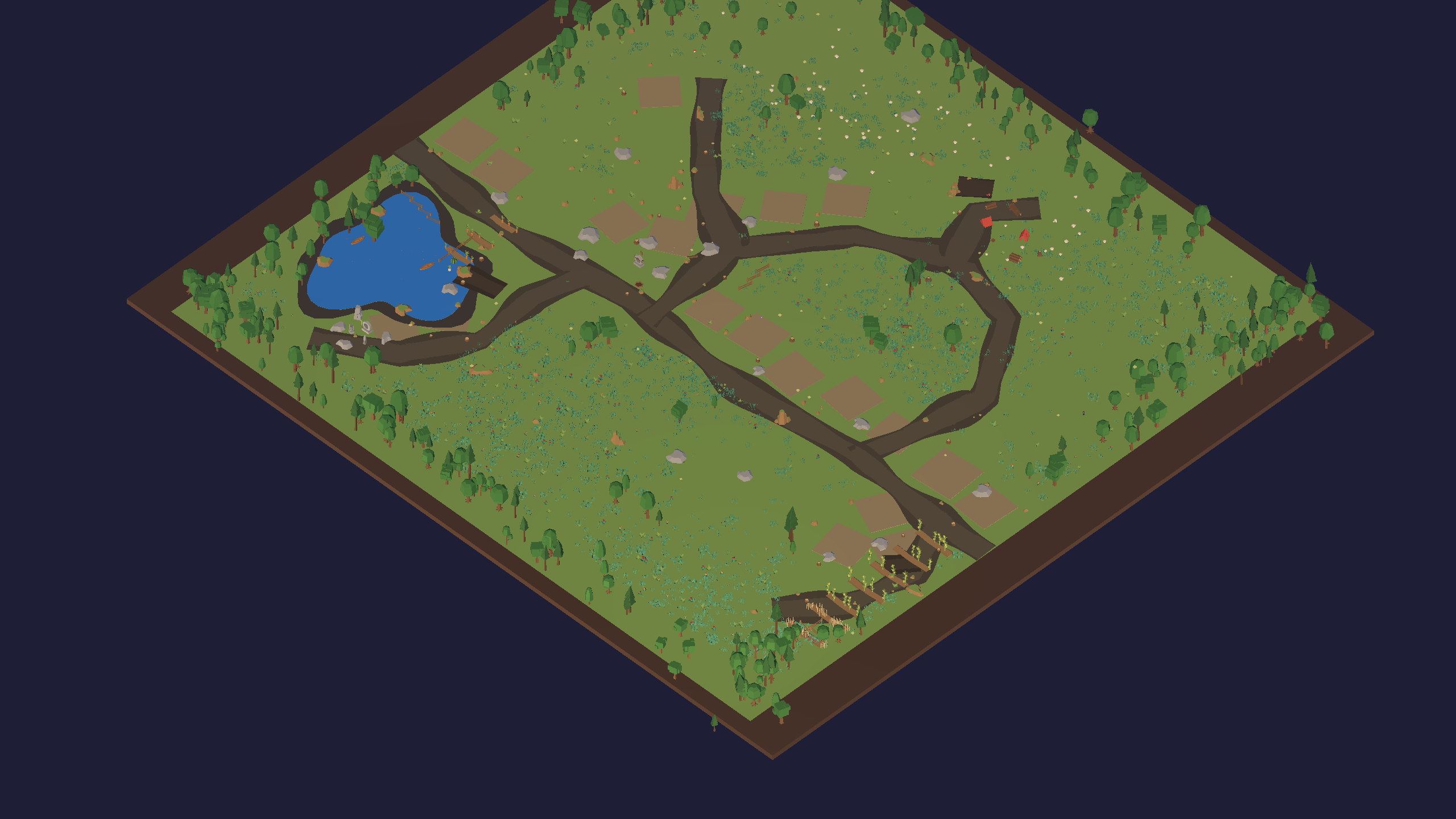 Complete handcrafted layout of Village Fields