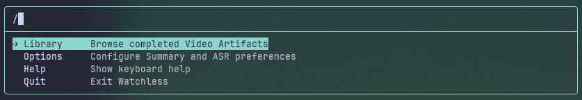 Watchless inline command completion
