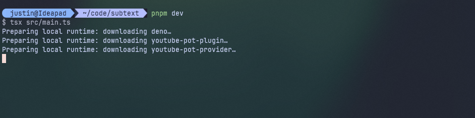Watchless auto-downloads runtime at first startup